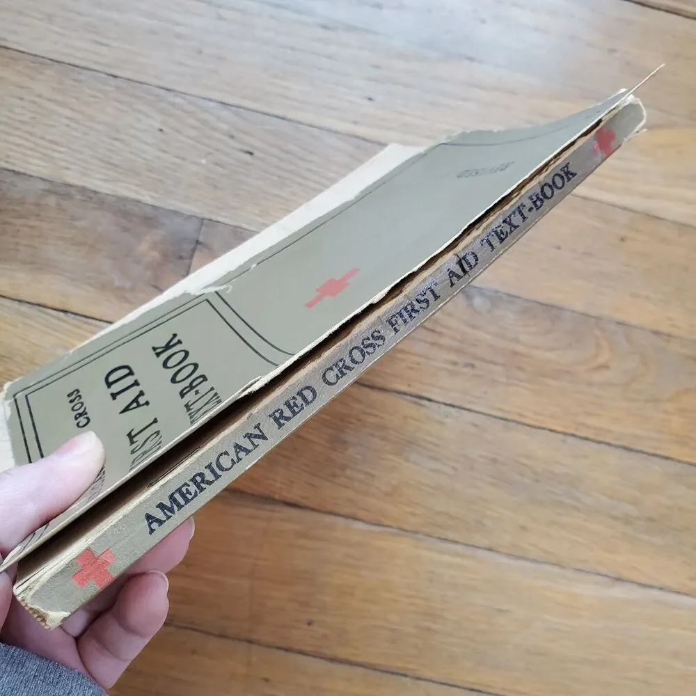 American red cross first aid textbook vintage collectible